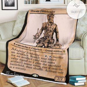 Afr 304 Oswald Fiddlebender Mtg Game Magic The Gathering Fleece Blanket