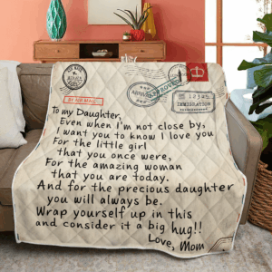 Airmail From Mom To My Daughter Quilt Blanket