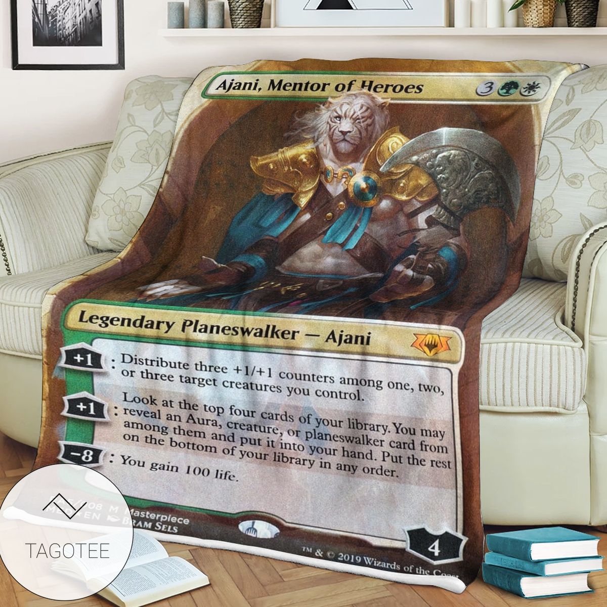 Ajani Mentor Of Heroes Sherpa Blanket Game Mtg Magic The Gathering Blanket Ajani Mentor Of Heroes Sherpa Blanket Game Mtg Magic The Gathering Blanket