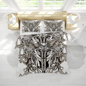 Angel Skull Duvet Cover and Pillowcase Set Bedding Set scaled 1