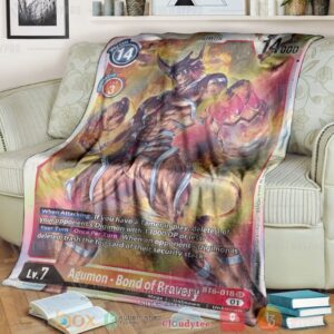 Anime Digimon Agumon Bond Of Bravery Custom Soft Blanket 1