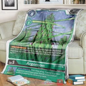 Anime Digimon Argomon Custom Soft Blanket 1