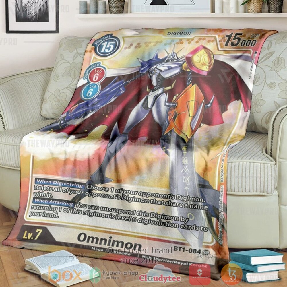 Anime Digimon Omnimon Bt1 084 Alt Art Custom Soft Blanket Anime Digimon Omnimon Bt1 084 Alt Art Custom Soft Blanket