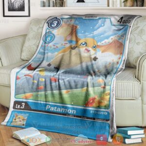 Anime Digimon Patamon Custom Soft Blanket 1