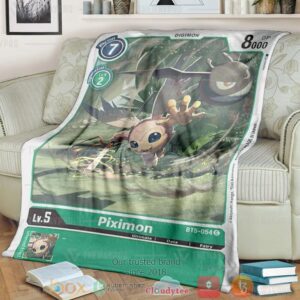 Anime Digimon Piximon Custom Soft Blanket 1