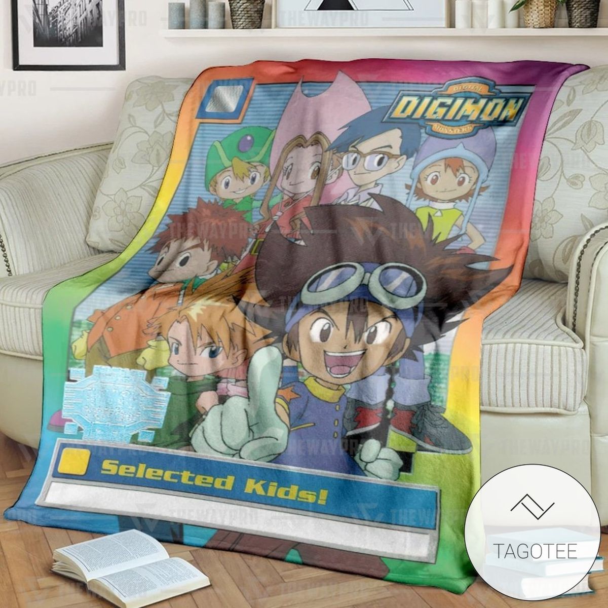 Anime Digimon Selected Kids Custom Soft Blanket Anime Digimon Selected Kids Custom Soft Blanket