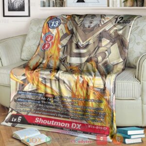 Anime Digimon Shoutmon Dx Custom Soft Blanket 1