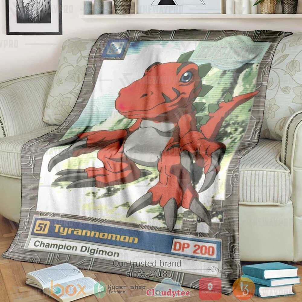 Anime Digimon Tyrannomon Series 2 Custom Soft Blanket 1 Anime Digimon Tyrannomon Series 2 Custom Soft Blanket 1