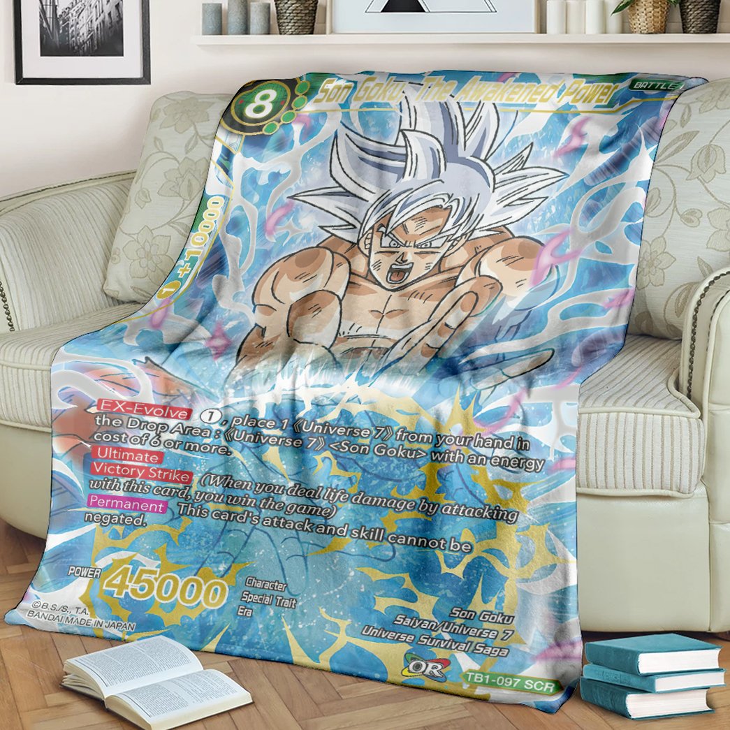 Anime Dragon Ball Son Goku The Awakened Power Soft Blanket Anime Dragon Ball Son Goku The Awakened Power Soft Blanket