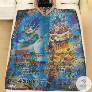 Anime Dragon Ball Son Goku Vegeta Apex Of Power Soft Blanket