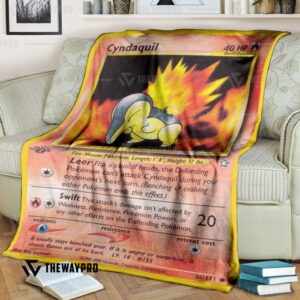 Anime Fire Mouse Pokemon Cyndaquil Quilt Blanket