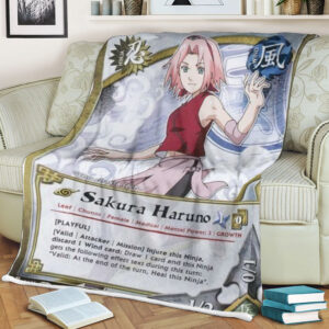 Anime Naruto Sakura Sherpa Blanket 1
