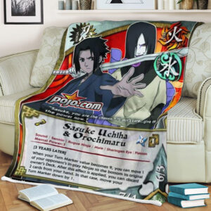 Anime Naruto Sasuke And Orochimaru Sherpa Blanket