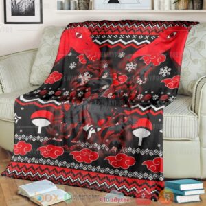 Anime Naruto Shippuden Itachi Summoning Crow Christmas Ugly Custom Soft Blanket