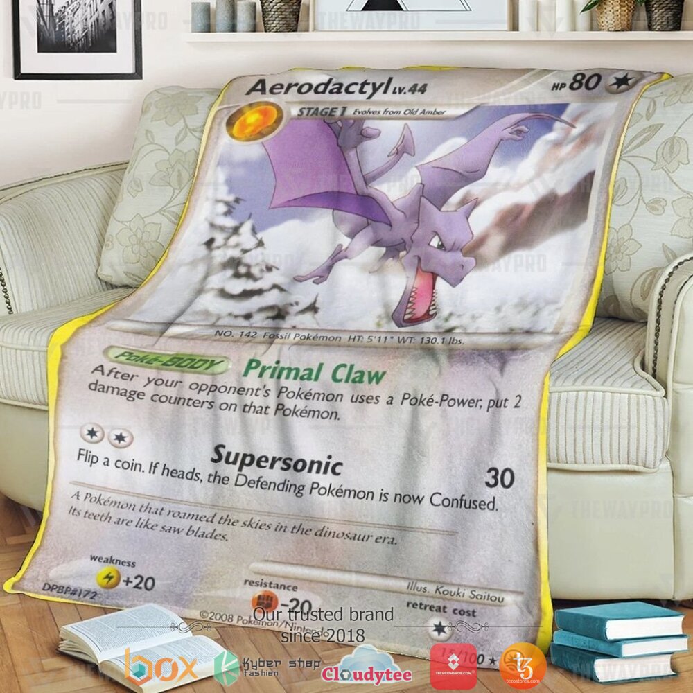 Anime Pokemon Aerodactyl Soft Blanket Anime Pokemon Aerodactyl Soft Blanket