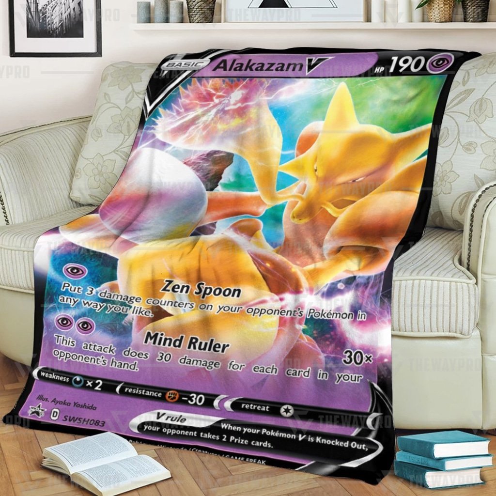 Anime Pokemon Alakazam V Blanket Anime Pokemon Alakazam V Blanket