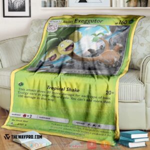 Anime Pokemon Alolan Exeggutor Forbidden Light Soft Blanket 4