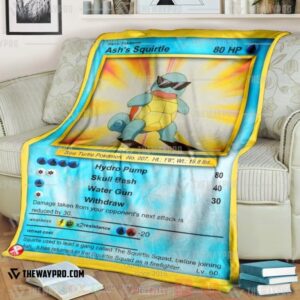 Anime Pokemon AshS Squirtle Blanket