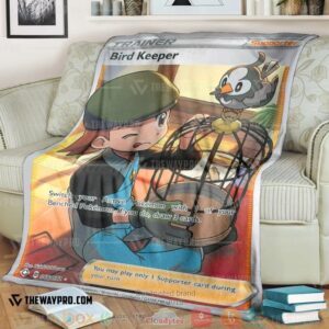 Anime Pokemon Bird Keeper Shining Fates Trainer Soft Blanket