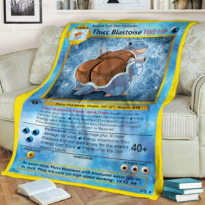 Anime Pokemon Blastoise Full Print Soft Blanket