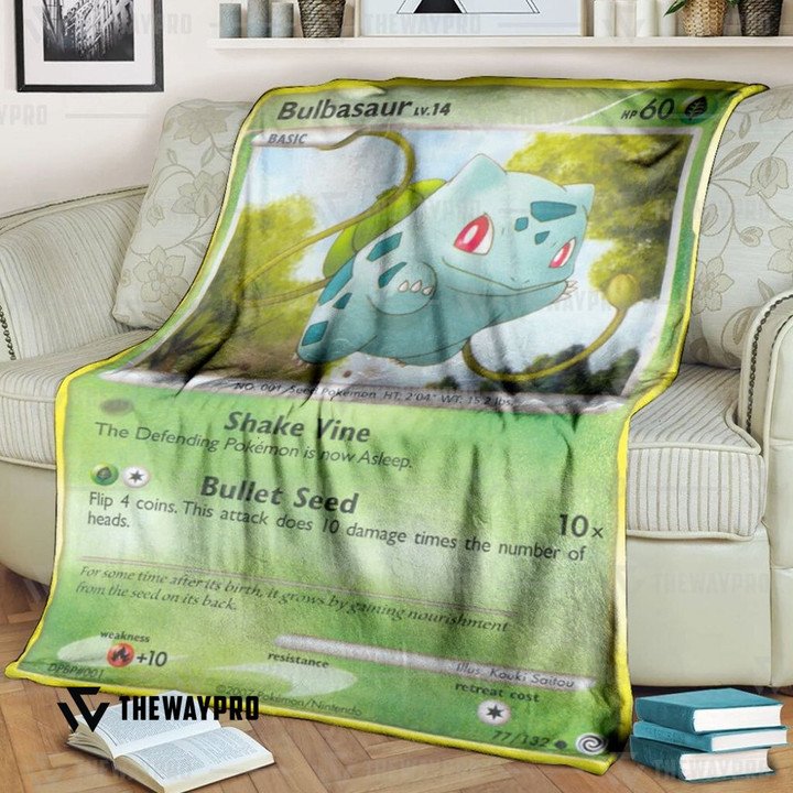 Anime Pokemon Bulbasaur Secret Wonders Quilt Blanket Anime Pokemon Bulbasaur Secret Wonders Quilt Blanket