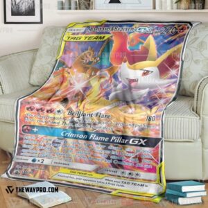 Anime Pokemon Charizard And Braixen Gx Blanket