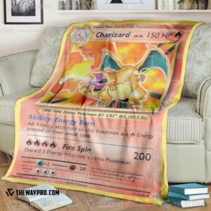 Anime Pokemon Charizard Evolutions Blanket