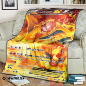 Anime Pokemon Charizard Ex Xy Promos Soft Blanket 3