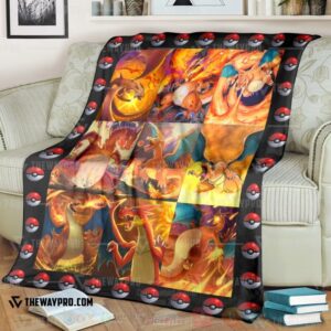 Anime Pokemon Charizard Poke Ball Blanket