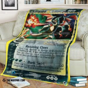 Anime Pokemon Charizard Star Gold Star Dragon Frontiers Blanket