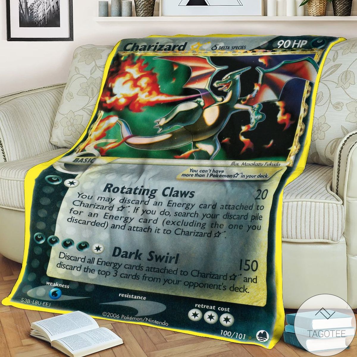Anime Pokemon Charizard Star Gold Star Dragon Frontiers Custom Blanket Anime Pokemon Charizard Star Gold Star Dragon Frontiers Custom Blanket