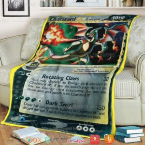 Anime Pokemon Charizard Star Gold Star Dragon Frontiers Soft Blanket 1