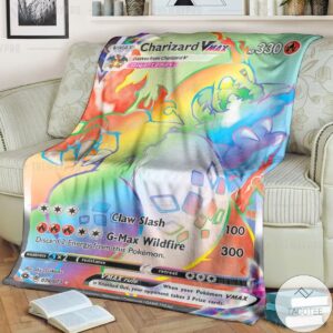 Anime Pokemon Charizard Vmax ChampionS Path Custom Blanket