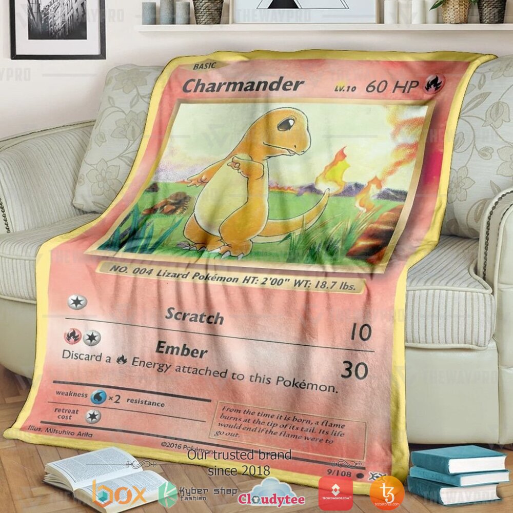 Anime Pokemon Charmander Soft Blanket Anime Pokemon Charmander Soft Blanket
