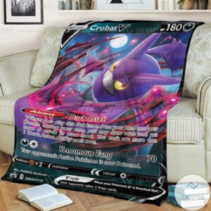 Anime Pokemon Crobat V Custom Blanket