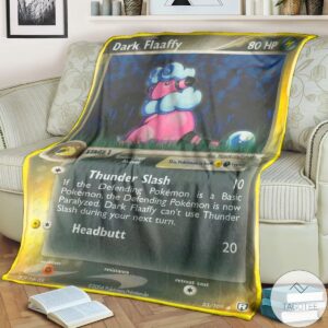 Anime Pokemon Dark Flaaffy Custom Blanket