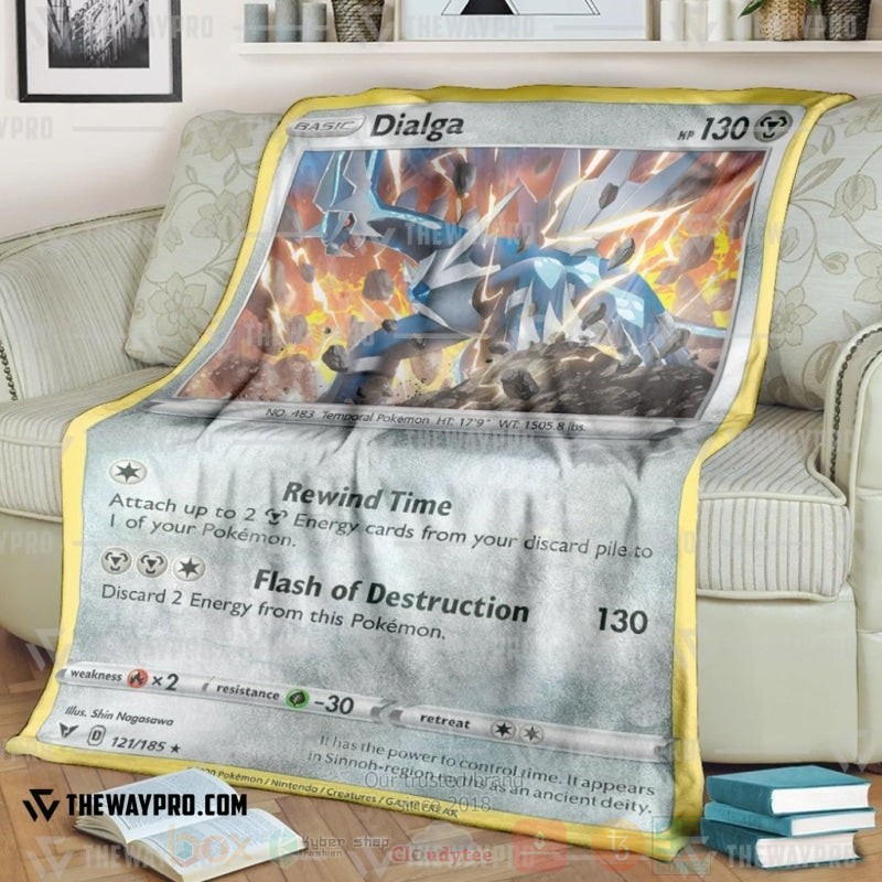 Anime Pokemon Dialga Vivid Voltage Blanket Anime Pokemon Dialga Vivid Voltage Blanket