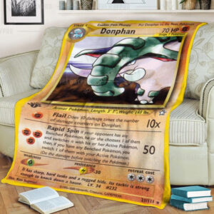 Anime Pokemon Donphan Full Print Soft Blanket