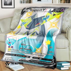 Anime Pokemon Dragapult V Sword Shield Quilt Blanket