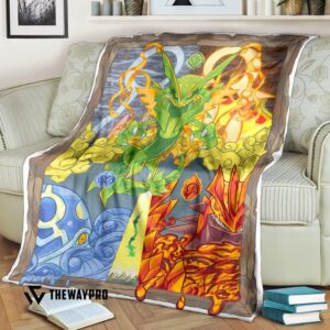 Anime Pokemon DragonS Ascent M Rayquaza P Groudon Pkyogre Custom Soft Blanket