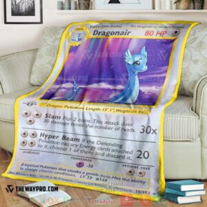 Anime Pokemon Dragonair Base Set Soft Blanket 4