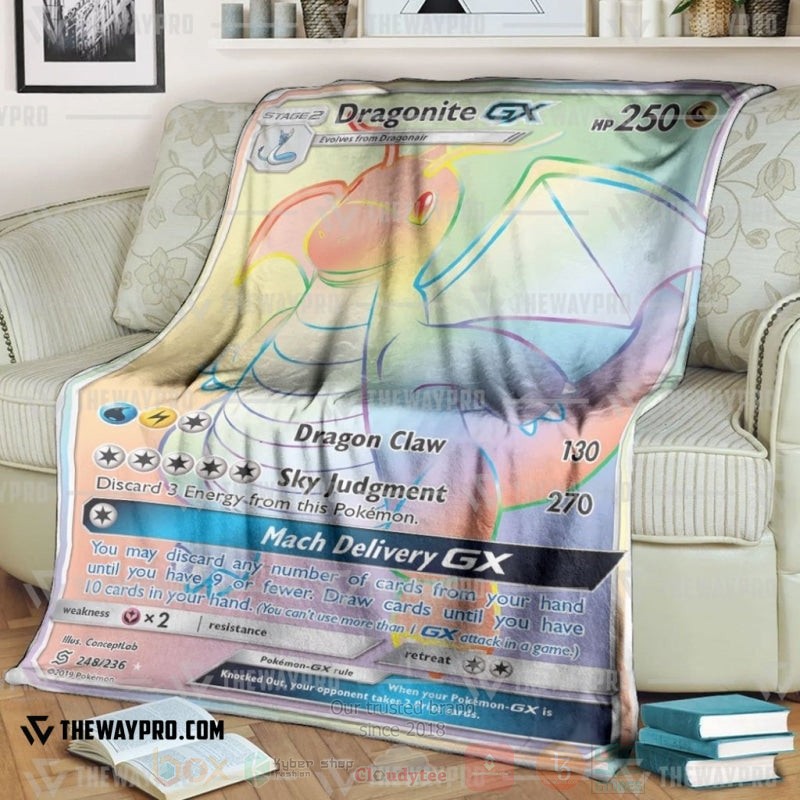 Anime Pokemon Dragonite Gx Match Delivery Rainbow Blanket Anime Pokemon Dragonite Gx Match Delivery Rainbow Blanket