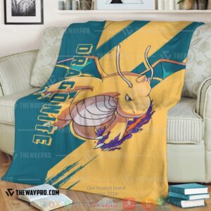 Anime Pokemon Dragonite Soft Blanket 3