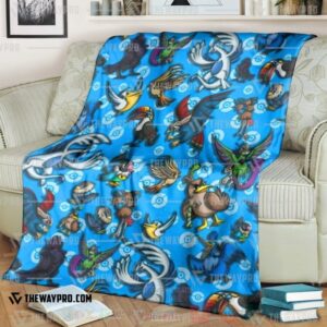 Anime Pokemon Flying Custim Blanket