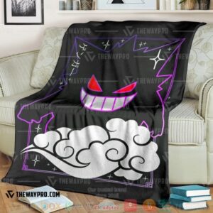 Anime Pokemon Gengar Cloud Black Soft Blanket