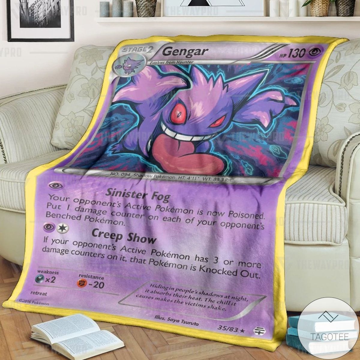 Anime Pokemon Gengar Generations Custom Blanket Anime Pokemon Gengar Generations Custom Blanket