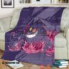 Anime Pokemon Gengar Purple Soft Blanket