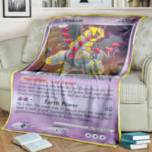 Anime Pokemon Giratina Lv 55 Full Print Soft Blanket
