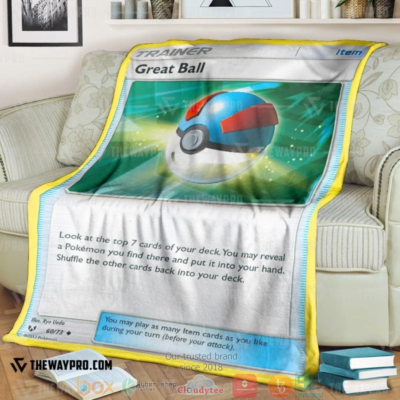 Anime Pokemon Great Ball Trainer Soft Blanket 4 Anime Pokemon Great Ball Trainer Soft Blanket 4