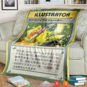 Anime Pokemon Illustrator Japanese Verse Soft Blanket